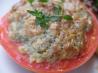 Grilled Blue Cheese-Crusted Tomatoes. Recipe by mary winecoff