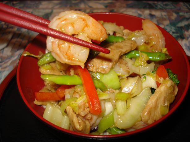 Pork and Prawn/Shrimp Stir Fry. Photo by JoyfulCook