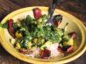 Chestnuts and Spinach With Smoked Duck Breast. Recipe by milkamaiden