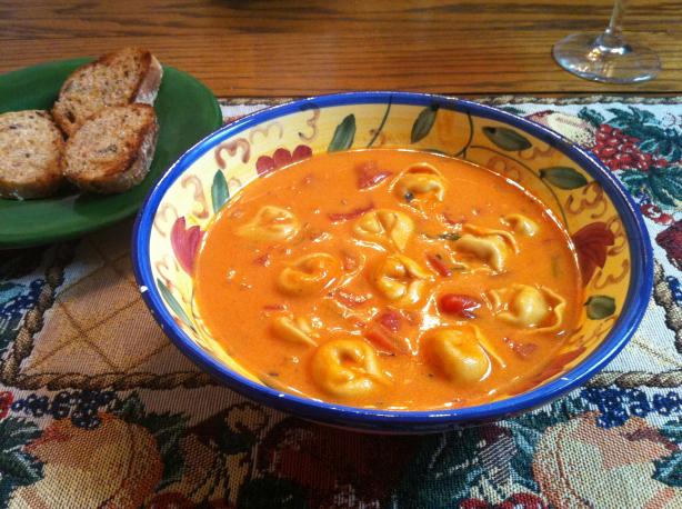 Creamy Tomato Basil Tortellini Soup. Photo by Dallas Chef W/Out Time
