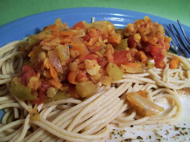 Lentil Bolognese. Photo by Sharon123
