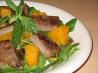 Warm Lamb Pumpkin and Pesto Salad. Recipe by The Flying Chef