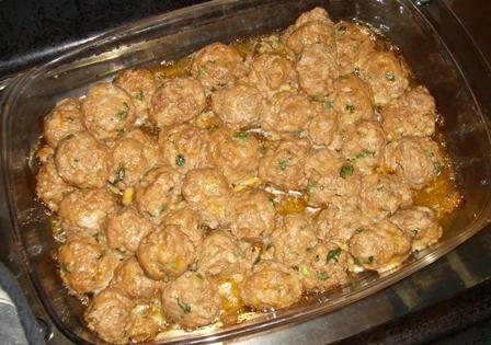 Cheesy Meatballs With Basil Tomato Sauce. Photo by Karen Elizabeth