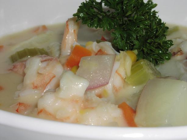 Creamy Delicious Seafood Chowder. Photo by TeresaS