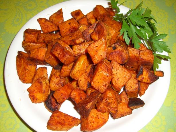 Spicy Chipotle-Cinnamon Roasted Sweet Potatoes. Photo by Chef*Lee