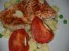 Garlicky Broiled Salmon and Tomatoes. Recipe by carmenskitchen