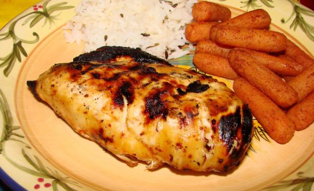 Chicken Skewers in Grapefruit Marinade. Photo by Boomette