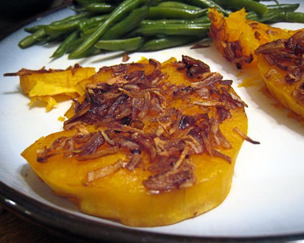 Butternut Squash Baked With Brown Onion Soup and Butter. Photo by yogiclarebear