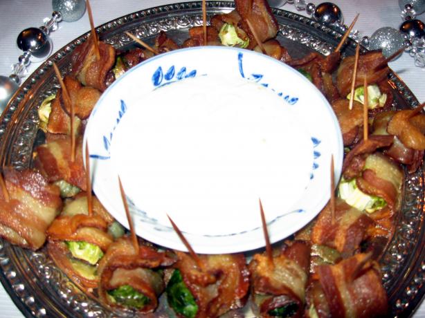 Bacon Wrapped Brussels Sprouts. Photo by mary winecoff