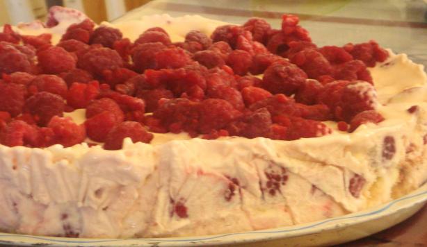 Meringue & Raspberry Cream Torte. Photo by djmastermum