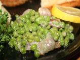 Decadent,   Peas With Baby Onions and Cream