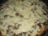 Steak, Mushroom, and Onion Pizza