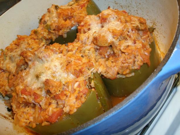 Turkey Stuffed Green Bell Peppers. Photo by Blissful74