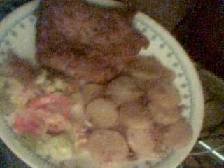 German Pork Chops & Potatoes. Photo by Chef #1067701