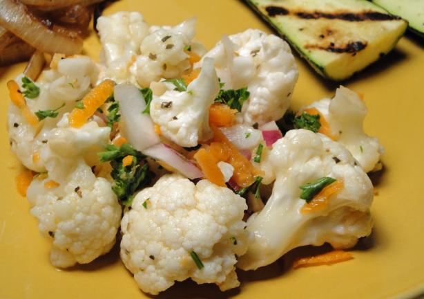 Marinated Cauliflower and Carrot Salad. Photo by Debbwl