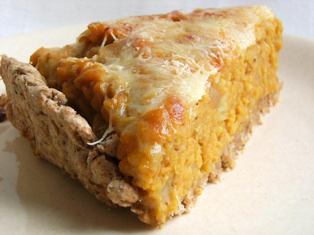 Sweet Potato (Kumara) and Lentil Pie. Photo by Lalaloula