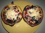 Garlic-Chard Stuffed Acorn Squash With Gruyere Cheese