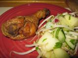 Spiced Chicken Legs With Mango Salad