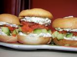 Mini Club Sandwiches With Salmon Carpaccio and Maple