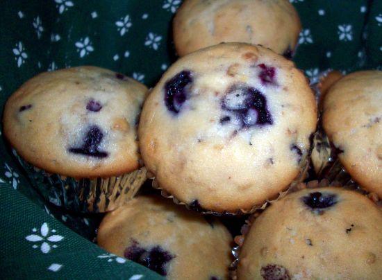Blueberry Pecan Muffins Using Food Processor. Photo by diner524