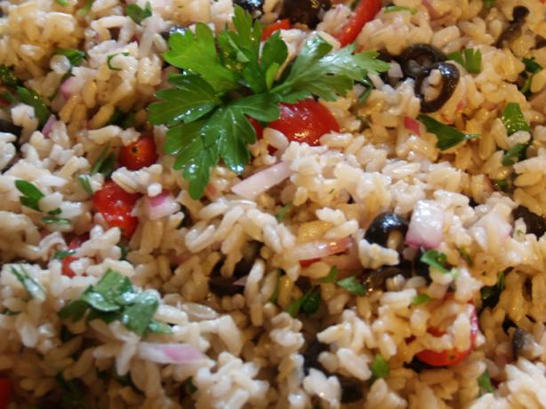 Super Easy Brown Rice Salad. Photo by TattooedMamaof2