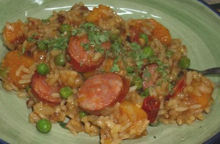 Pumpkin Chorizo Paella. Photo by Karen Elizabeth