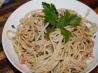 Pasta with Smoked Salmon, White Wine, Cream & Chives. Recipe by Terese