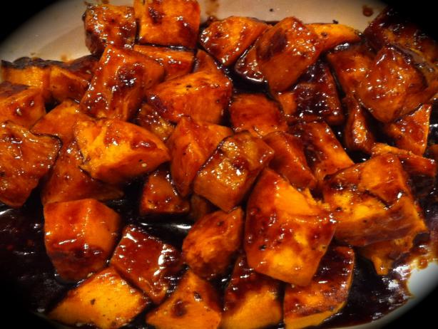 Roasted Sweet Potatoes With Orange Marmalade and Balsamic Glaze. Photo by Chicagoland Chef du Jour