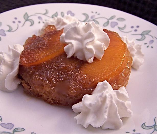 Individual Peach Upside-Down Cake. Photo by PaulaG