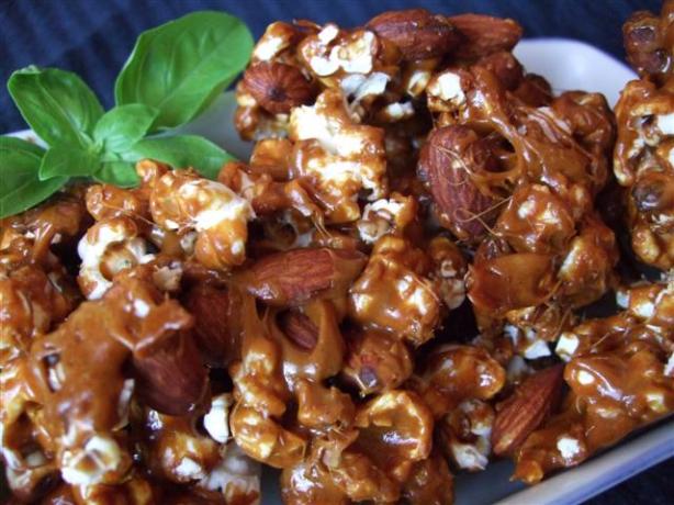 Caramel Almond Popcorn. Photo by kiwidutch