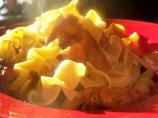 Egg Noodles With Crispy Croutons
