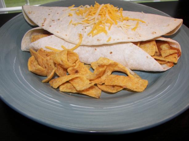 Chili Cheese Frito Burritos. Photo by Jesse and Eliza's Mom
