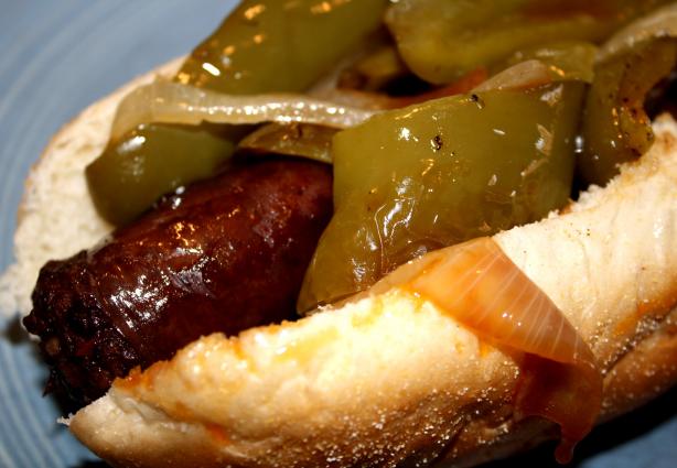Frank Sinatra's Sausage and Green Peppers. Photo by Lvs2Cook