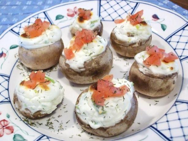 Kathy's Cheesy Onion Stuffed Mushrooms. Photo by 2Bleu