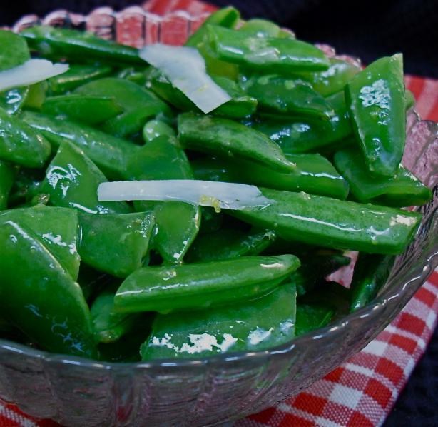 Lemony Sugar Snap Peas With Shaved Parmigiano