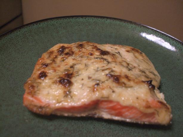 Baked Salmon With Herbed Mayonnaise. Photo by Chele D