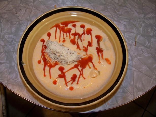 Vegan Buffalo "chicken" Soup. Photo by Prose