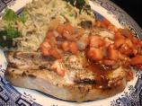 Pork Chops With Roasted Shallot, Tomato, and Rosemary Relish. Photo by Vicki in CT