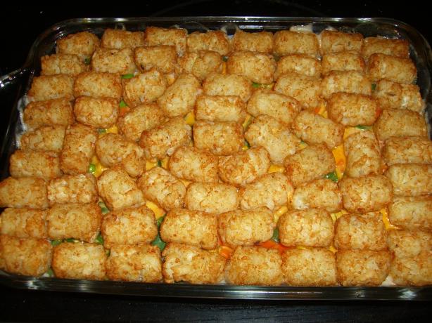 Tater Tot Casserole With Veggies. Photo by Chef*Lee