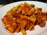 Pasta With Sausage, Tomatoes, and Mushrooms