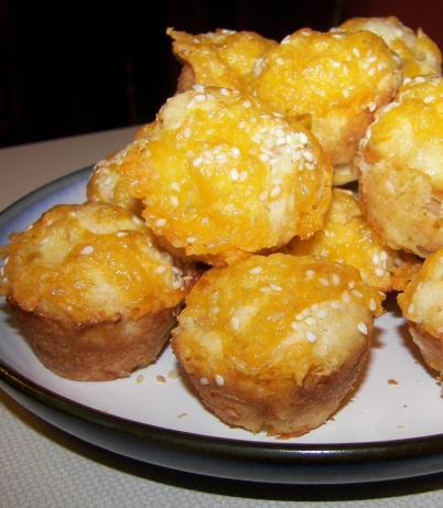 Sesame-Cheddar Mini Muffins. Photo by Baby Kato