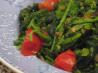 Broccoli Rabe With Garlic, Tomatoes, and Red Pepper. Recipe by RedVinoGirl