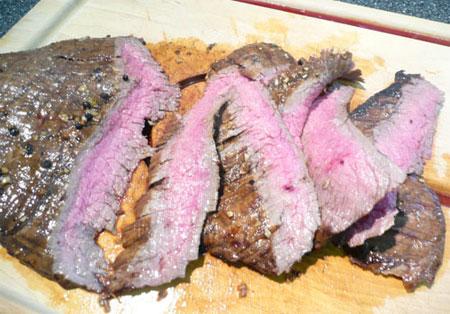 Flank Steak With Coffee-Peppercorn Marinade. Photo by Mikekey