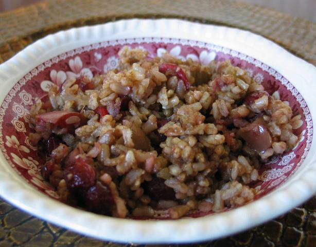 Brown Rice With Apples and Cranberries. Photo by carolinajewel