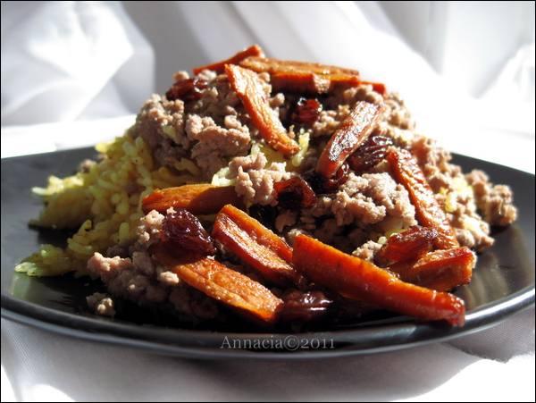Qaubuli Palau (Yellow Rice With Carrots and Ground Beef). Photo by Annacia