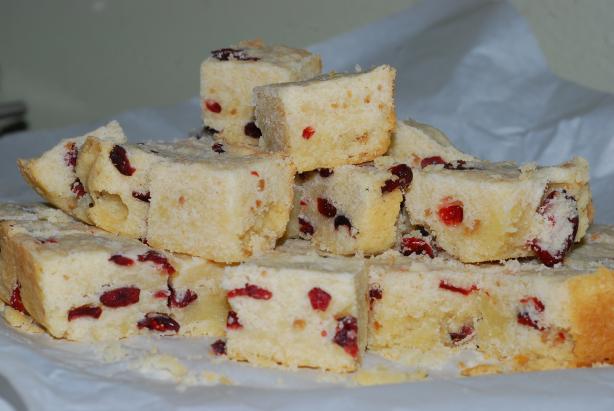 Dried Cranberry Shortbread. Photo by Katzen