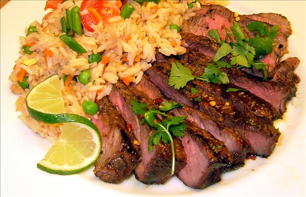 Grilled Thai Sirloin with Tangy Lime Sauce. Photo by PanNan
