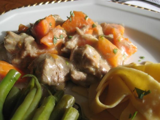Veal Blanquette (Veal in White Sauce). Photo by Chouny