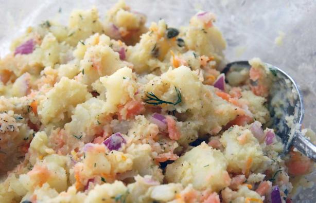 Smoked Salmon Potato Salad. Photo by appleydapply