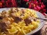 Easy and Yummy Meatballs over Buttered Noodles. Recipe by seesko